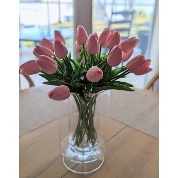 New 20pcs Light Pink Fake Flowers Artificial Silk Flowers 13.5" for Mother's Day - Picture 1 of 2